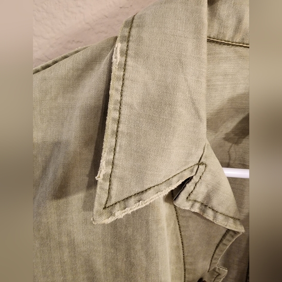 !We The Free, Free People Studded Military/Utility Jkt Floral Peplum Hem -SZ S! - Picture 8 of 11